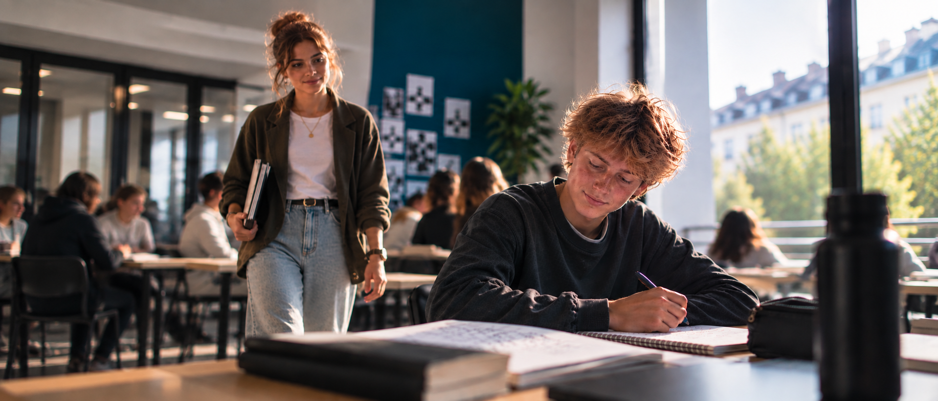 Schüler beim Mathematiklernen mit einem Coach von mathe.studio
